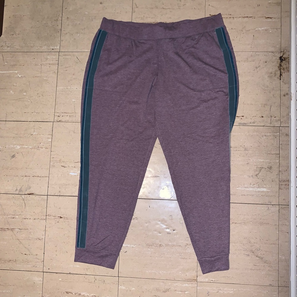 LOGO by Lori Goldstein Purple Joggers 1x